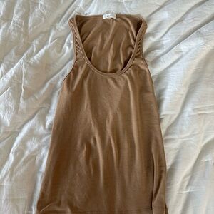 ALC Gray Brown Tan Fitted Sleeveless Tank